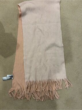 H&M Two-Tone Blush Pink Fringe Scarf